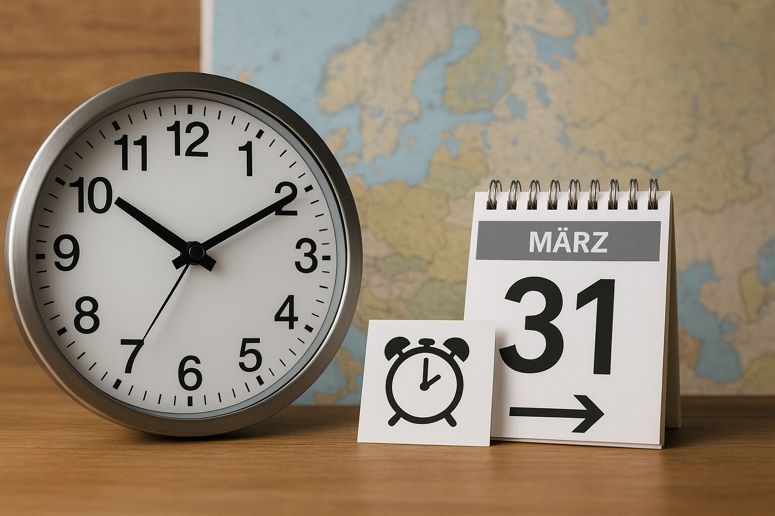 Uhr und Kalender - Zeitumstellung in der EU